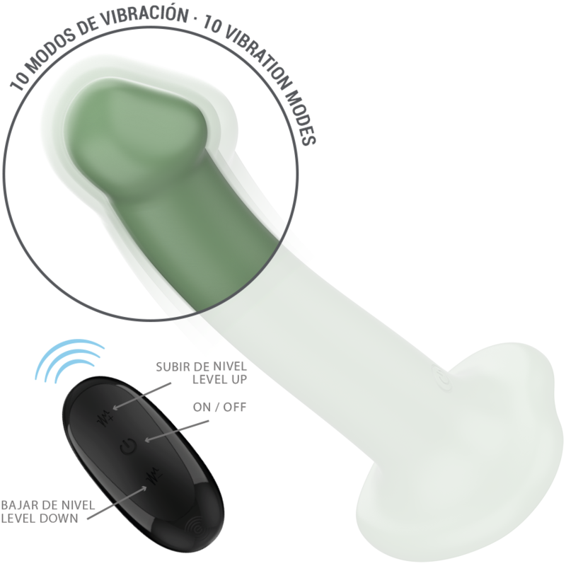 Becca Vibrador Verde Control Remoto