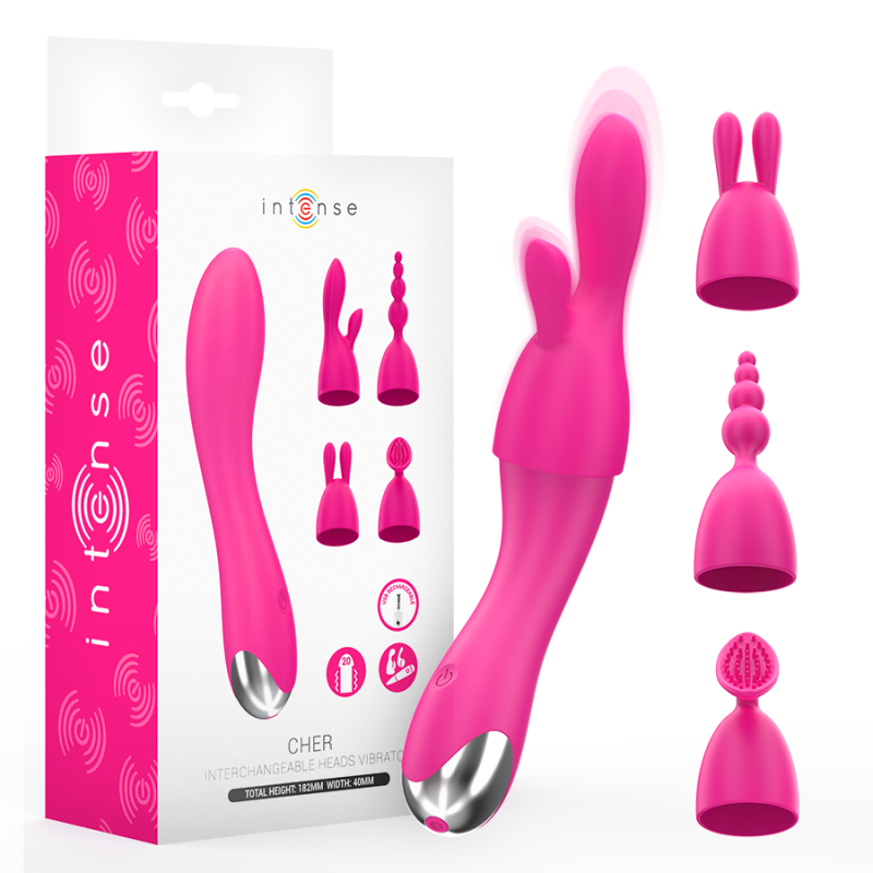 Cher Vibrador con Cabezales Intercambiables