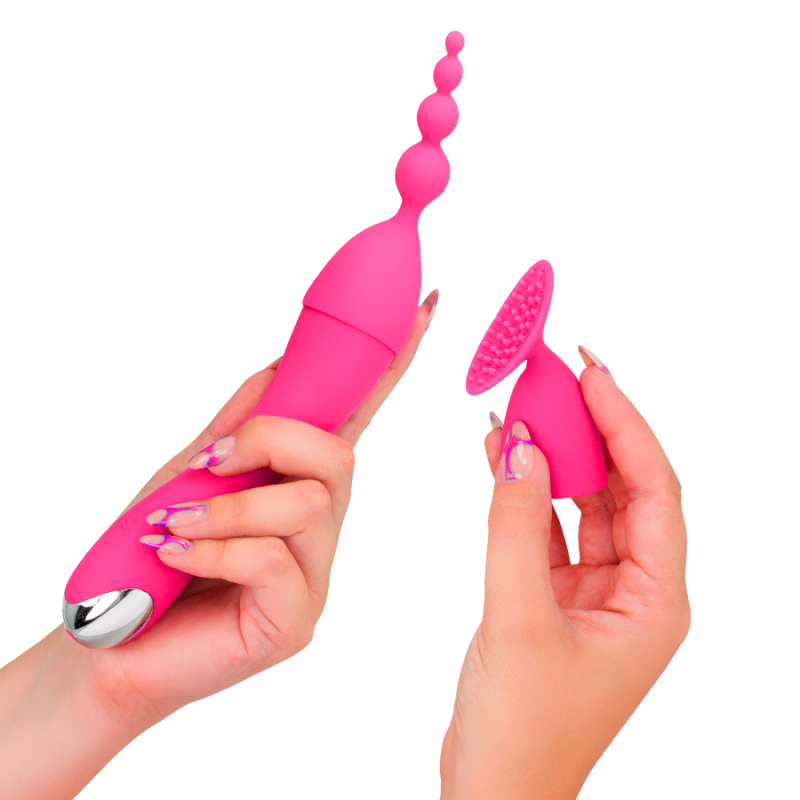 Cher Vibrador con Cabezales Intercambiables