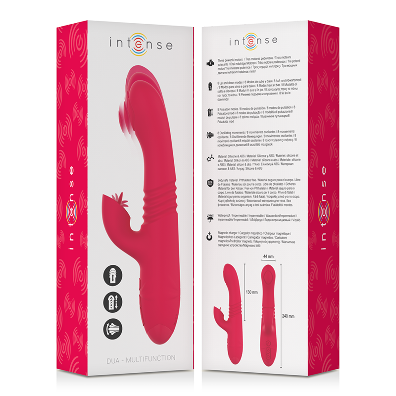 Dua Vibrador Multifuncion con Lengua Rojo
