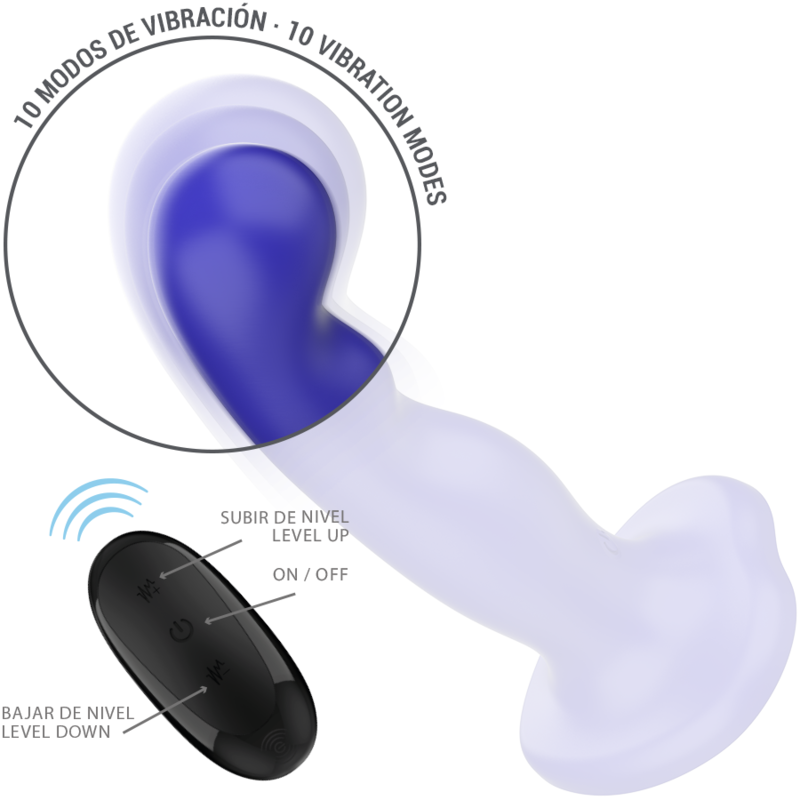 Shorty Vibrador Azul con Control Remoto