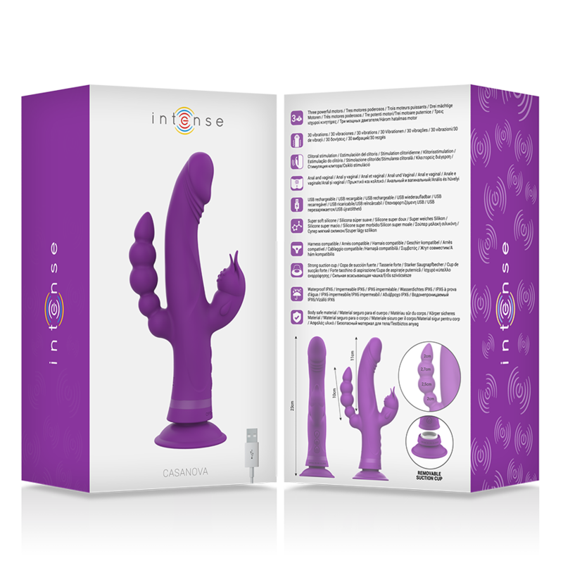 Casanova Vibrador Rabbit Triple Morado