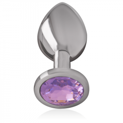 Plug Metálico con Cristal Violeta Talla M