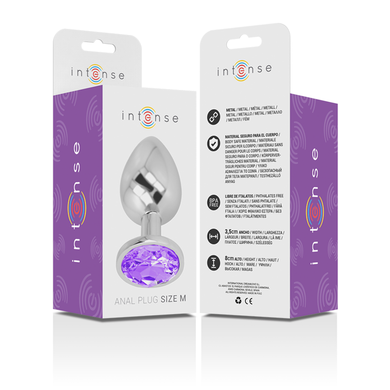 Plug Metálico con Cristal Violeta Talla M