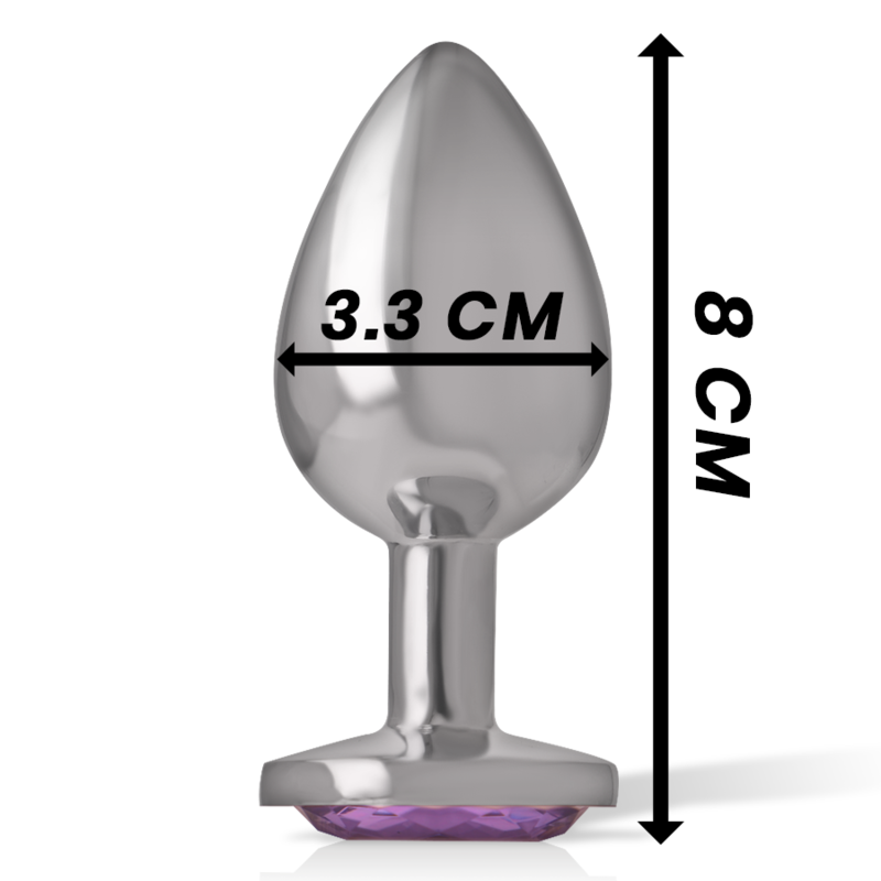 Plug Metálico con Cristal Violeta Talla M