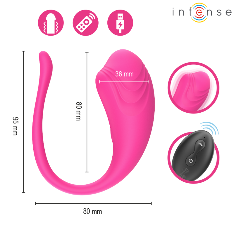 Olivia Huevo Vibrador Control Remoto Rosa