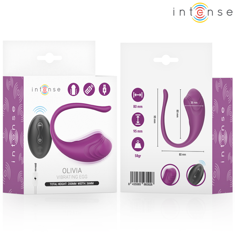 Olivia Huevo Vibrador con Control Remoto Morado