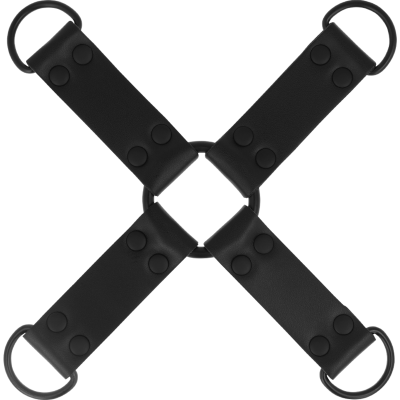 Fetish Enganche Multiple para Manos y Pies de Cuero Vegano