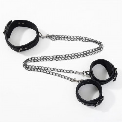 Collar con Esposas para Tobillos con Cadena