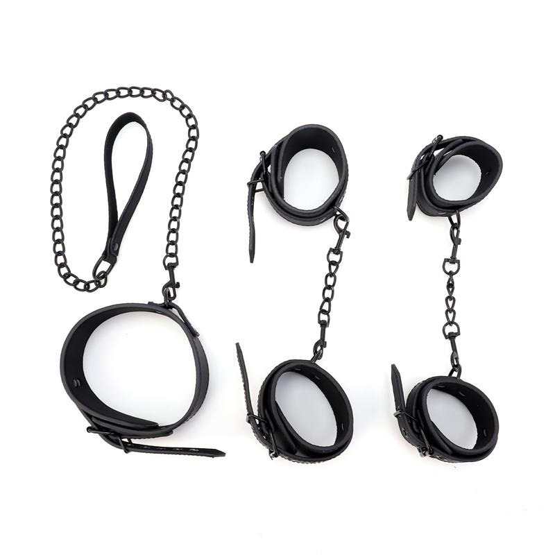 Set de Restricciones con Esposas Collar y Correa