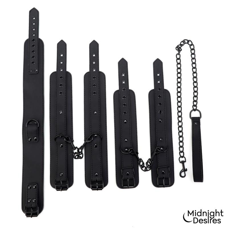 Set de Restricciones con Esposas Collar y Correa