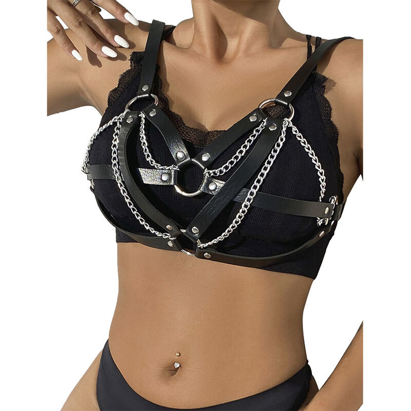 Arnés de Bondage Punk Negro