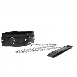 Collar con Correa Negro