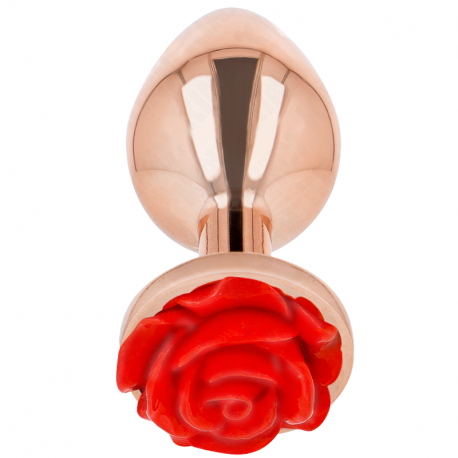 Plug Anal Oro Rosado Rosa Roja L