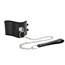 Collar con Correa Ancho Negro