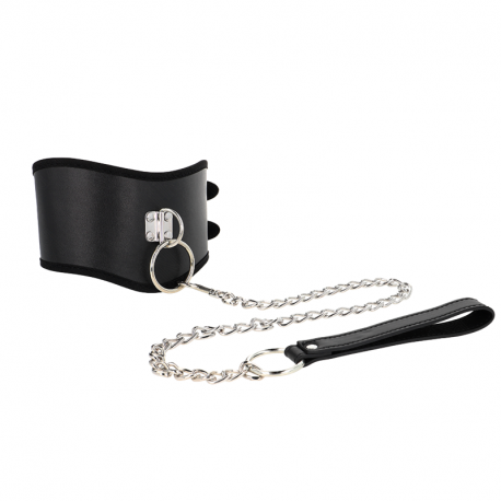 Collar con Correa Ancho Negro