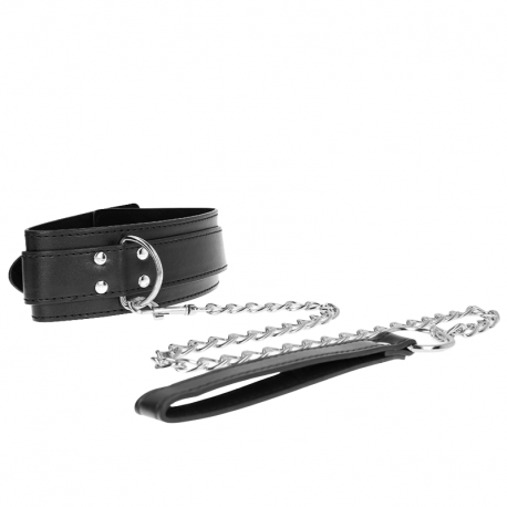 Collar con Correa Hebillas Plateadas