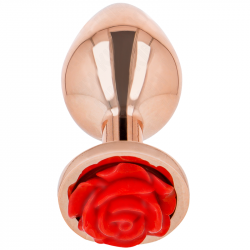 Plug Anal Oro Rosado Rosa Roja Talla M