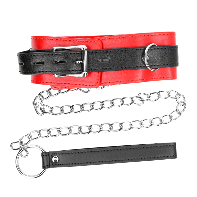 Collar con Correa Rojo