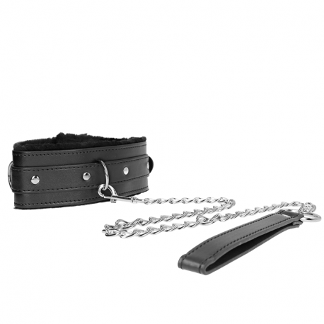 Collar Con Correa con Restricciones Negro