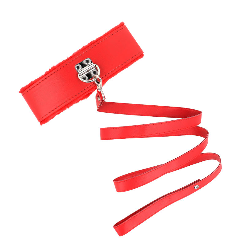 Collar con Correa Rojo