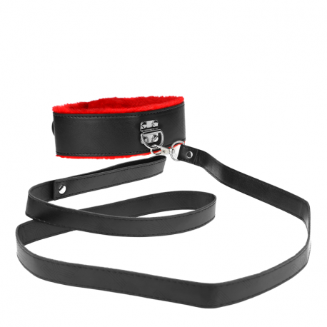 Collar con Correa Rojo