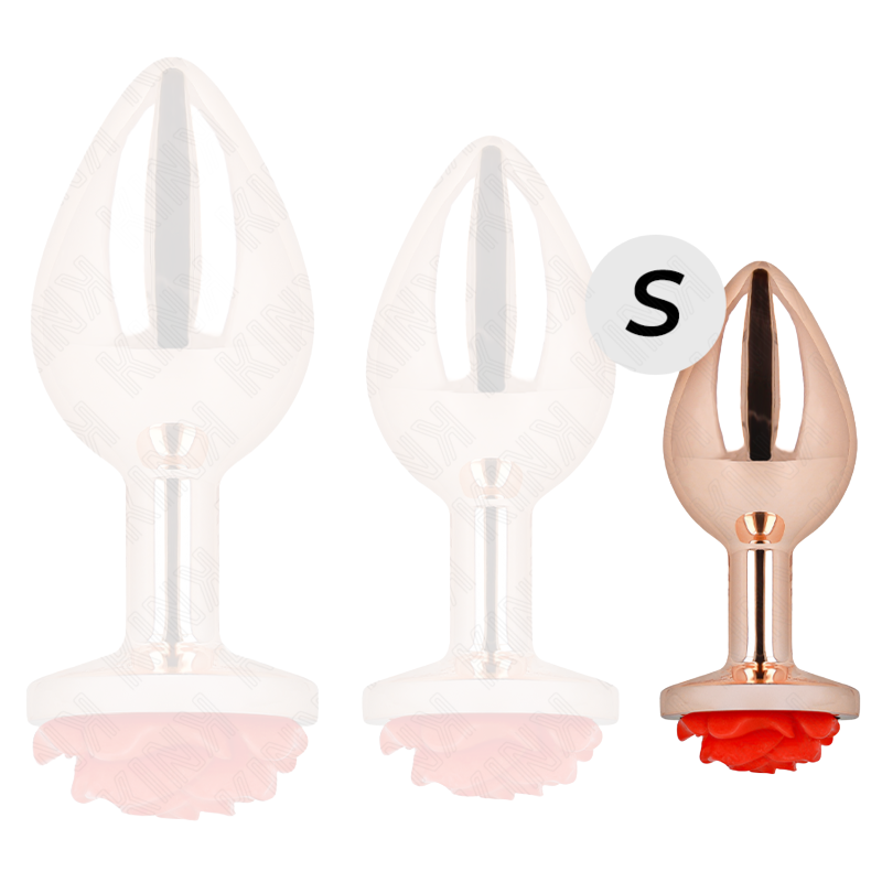 Plug Anal Oro Rosado Rosa Roja