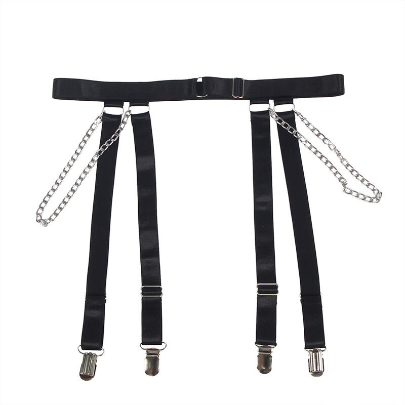 Body con Cadenas y Ligueros Negro