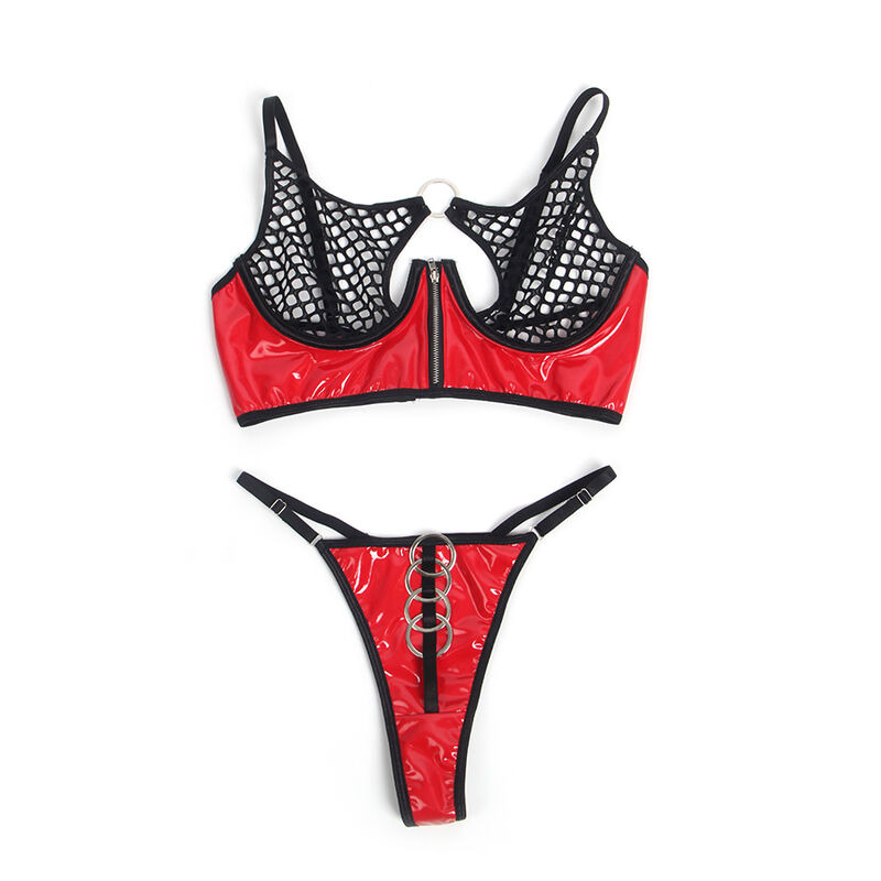 Conjunto Sujetador con Cremallera Rojo