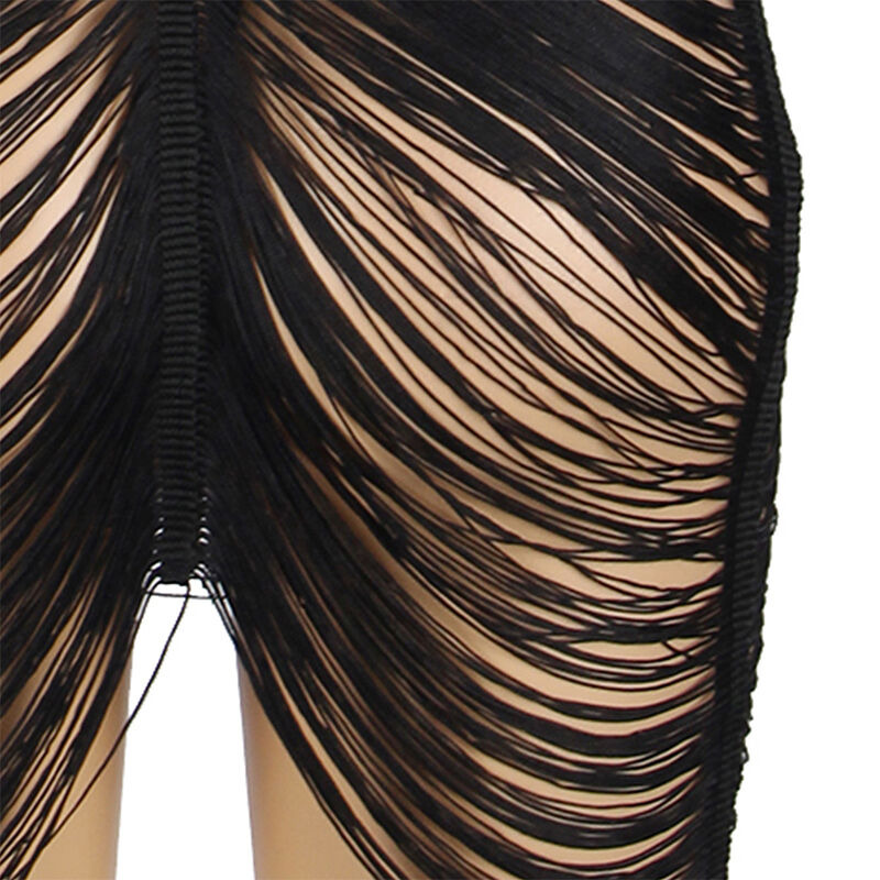 Vestido de Tiras y Tanga Negro