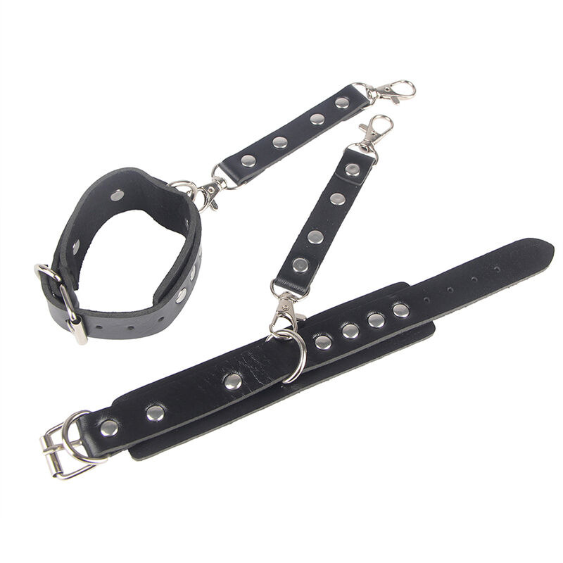 Esposas con Cinturón Bondage Negro TU