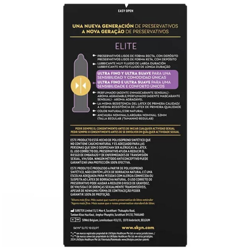 Preservativo Elite Ultrafino 10 Uds