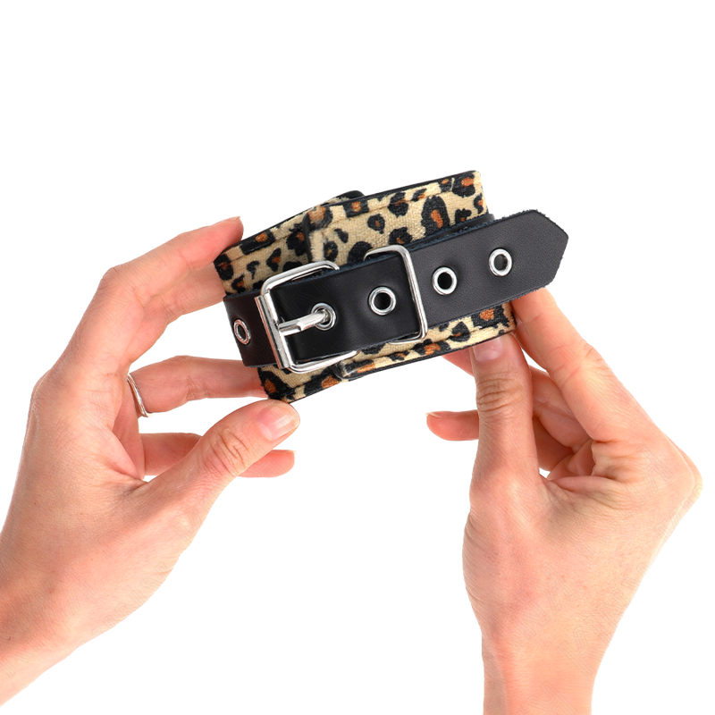 Muñequeras de Cuero Estilo Leopardo