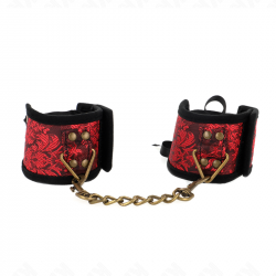 Muñequeras Diseño Escándalo Rojo-Negro con Lazo