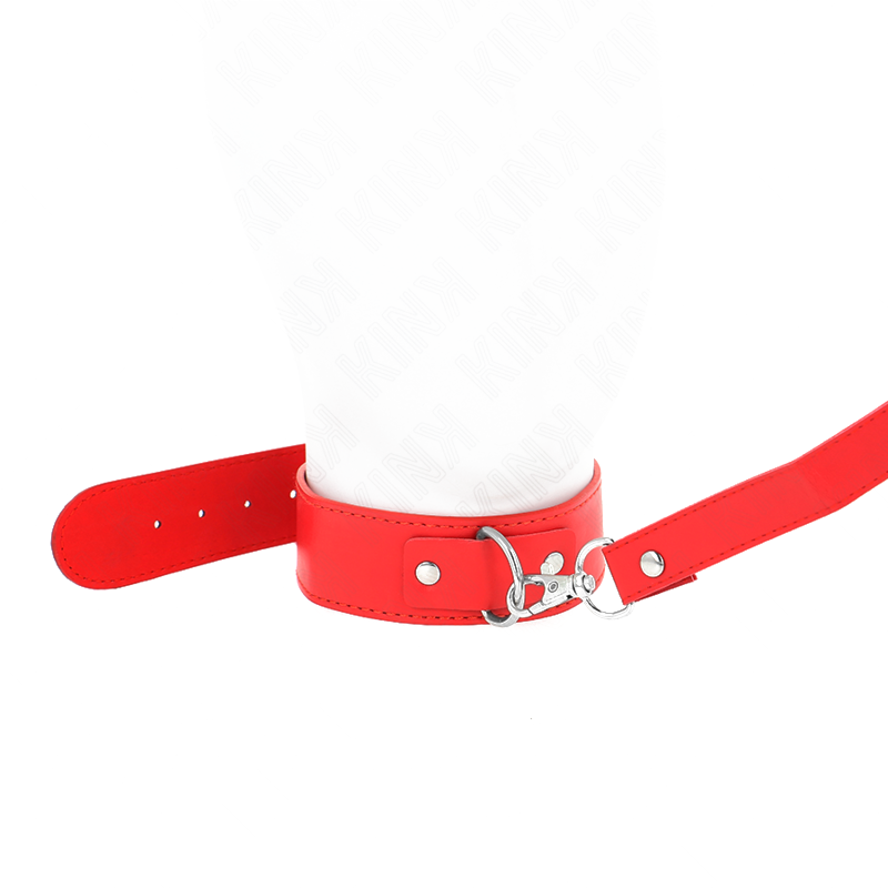 Collar con Correa Fino Rojo