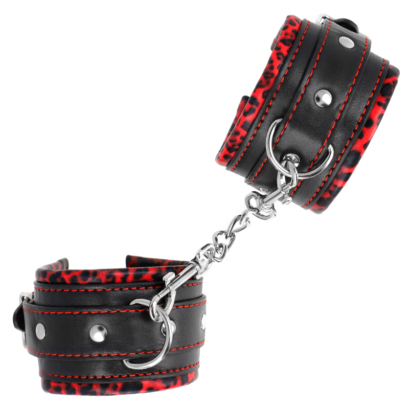 Muñequeras Forradas Rojo y Negro