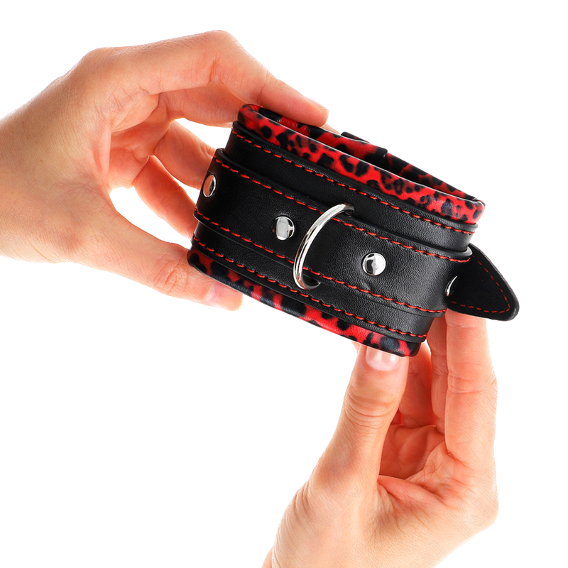 Muñequeras Forradas Rojo y Negro