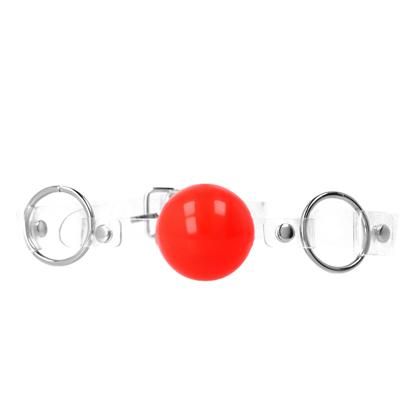 Mordaza Transparente de Bola Roja