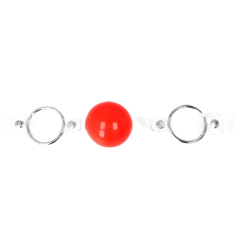 Mordaza Transparente de Bola Roja