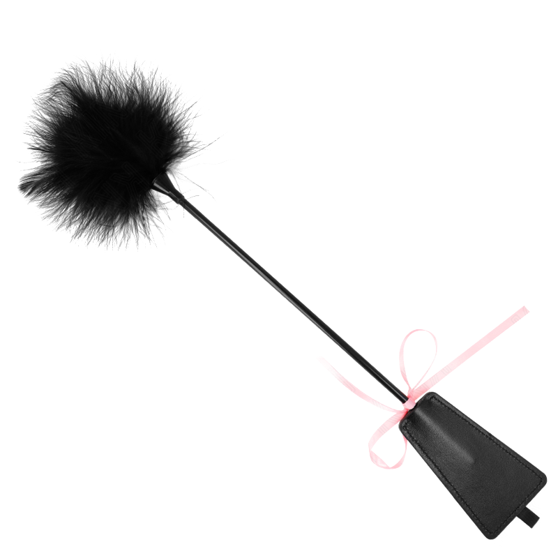 Plumas para Cosquillas con Lazo Rosa