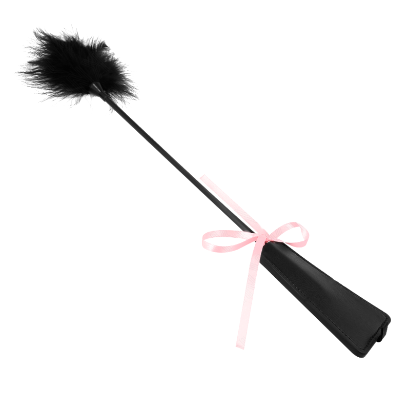 Plumas para Cosquillas con Lazo Rosa