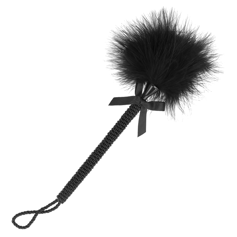 Masajeador de Cuerda con Plumas y Lazo Negro