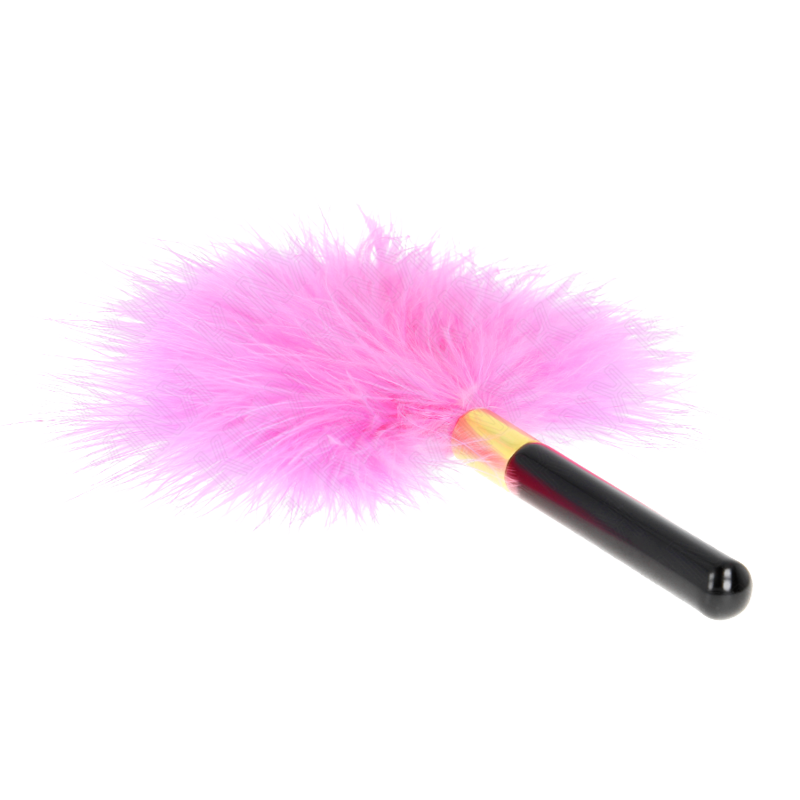 Plumas para Cosquillas Metal Dorado Fucsia