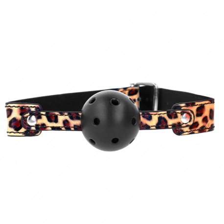 Mordaza de Bola Transpirable Leopardo