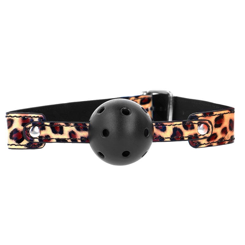 Mordaza de Bola Transpirable Leopardo