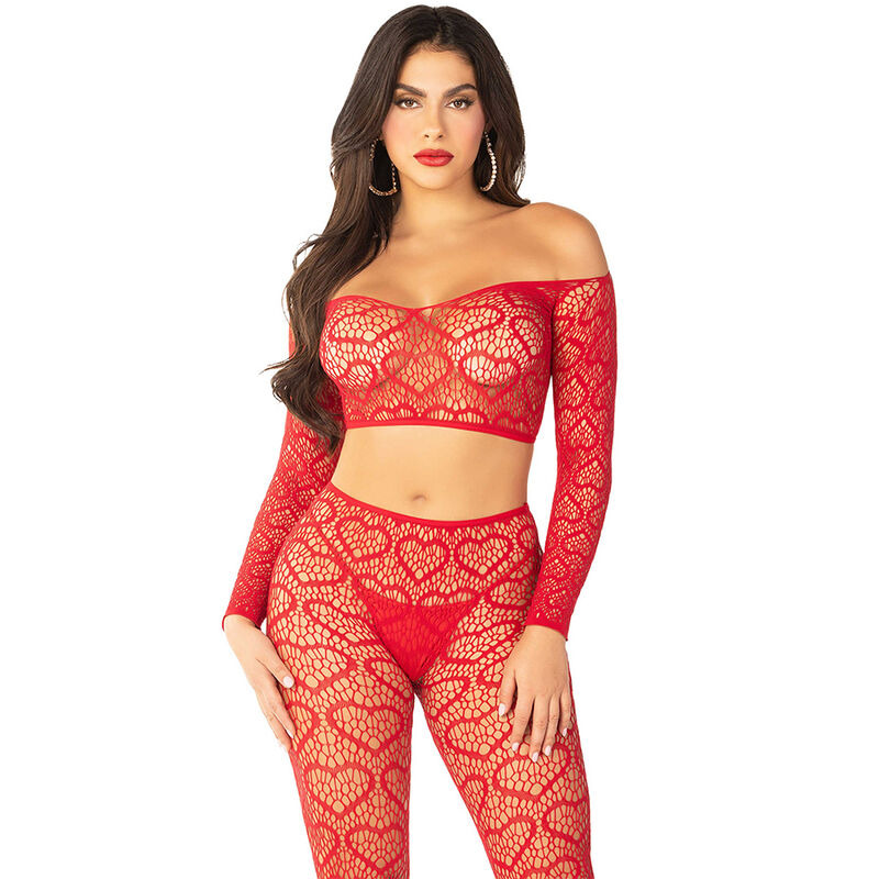 Crop Top y Medias Rojo TU