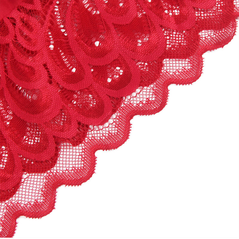 Babydoll Satinado con Encaje Rojo