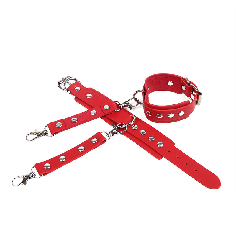Esposas con Cinturón Bondage Rojo
