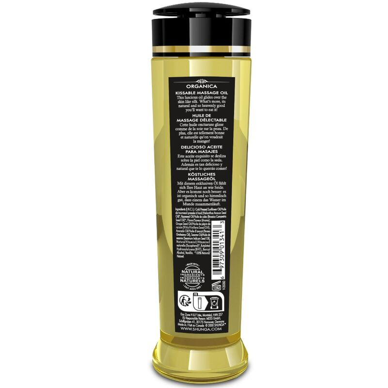 Aceite de Masaje Orgánico Frambuesa 240 ml