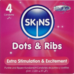 Preservativos Dots & Ribs Premium 4 Uds